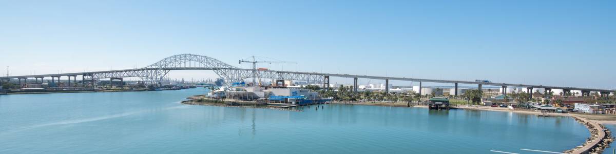 Corpus Christi Harbor Bridge from USS Lexington