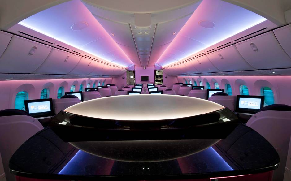 Qatar Airways Dreamliner business class interior