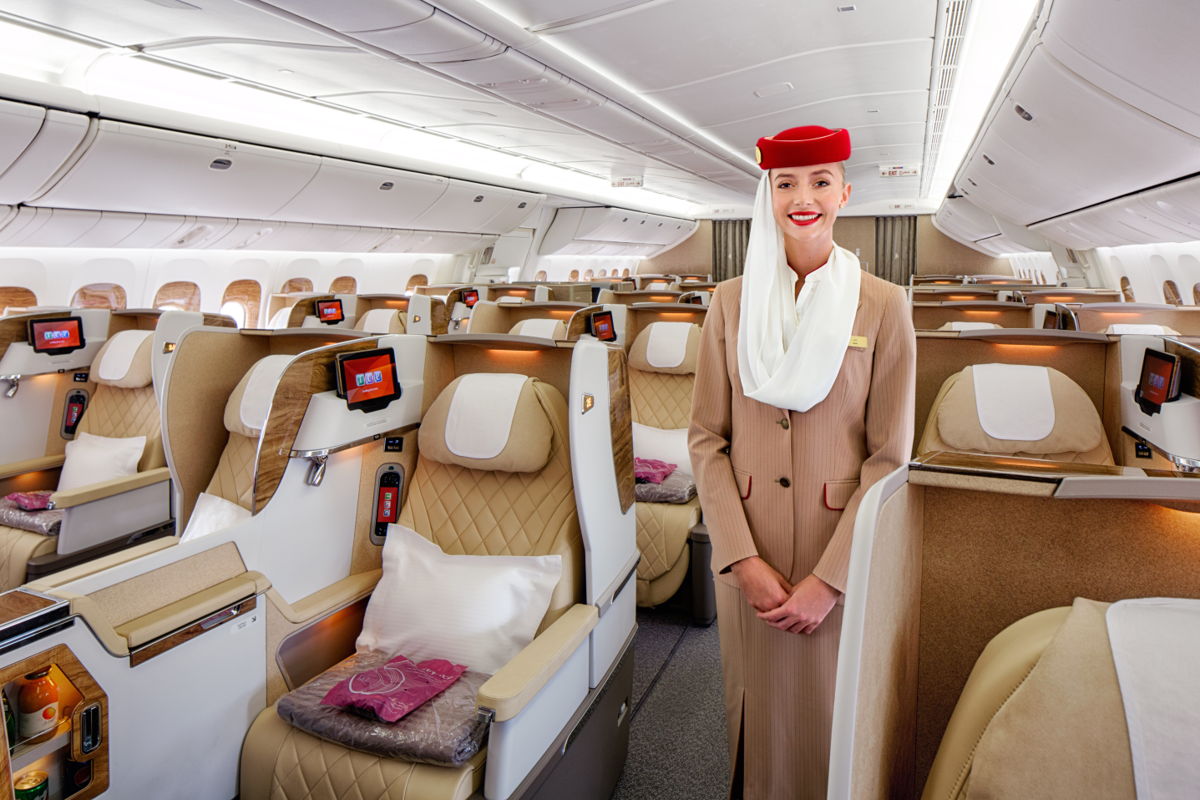 Emirates 777 Spacious Business Class seats