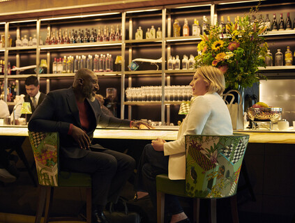 British Airways Terminal 5 Concorde Room Couple at Bar
