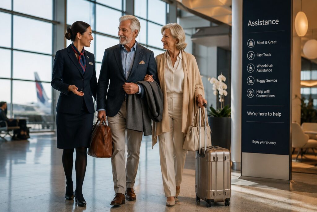 Meet and greet seniors at airport